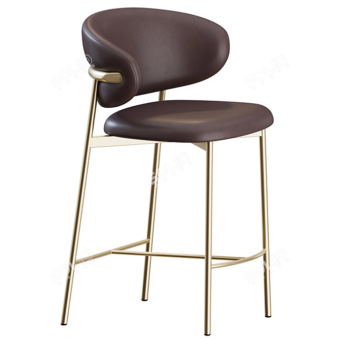 Modern Metal Bar Stool by Calligaris 3D model image 5