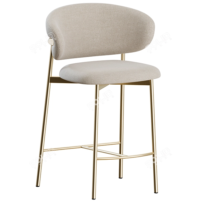 Modern Metal Bar Stool by Calligaris 3D model image 6