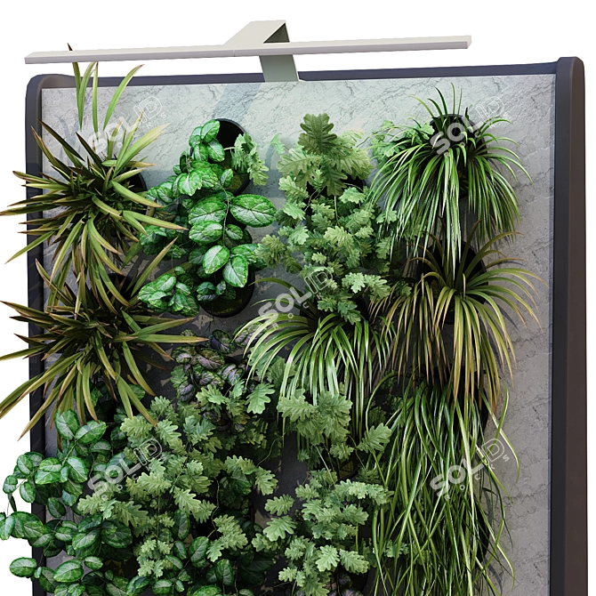 Vertical Plant Box Set - Lowpoly 177 3D model image 2