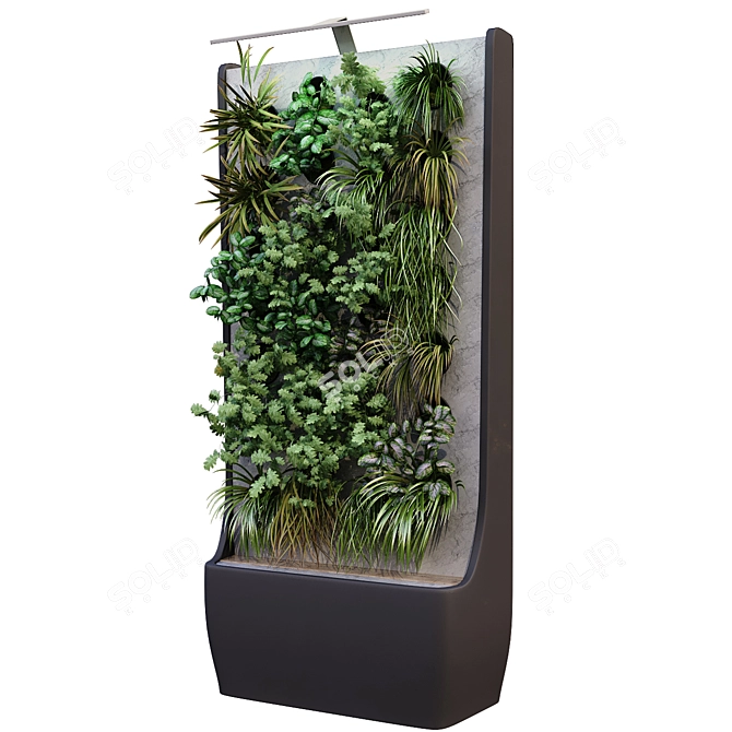 Vertical Plant Box Set - Lowpoly 177 3D model image 4