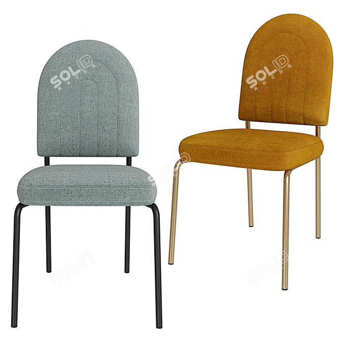 Rainbow La Redoute: Stylish Chairs with Vibrant Colors 3D model image 2