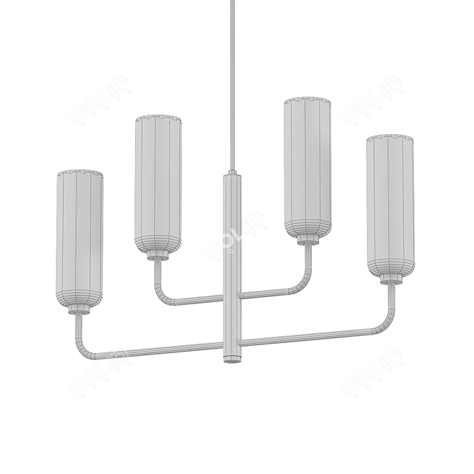 Elegant Aeon Chandelier: Timeless Beauty 3D model image 2