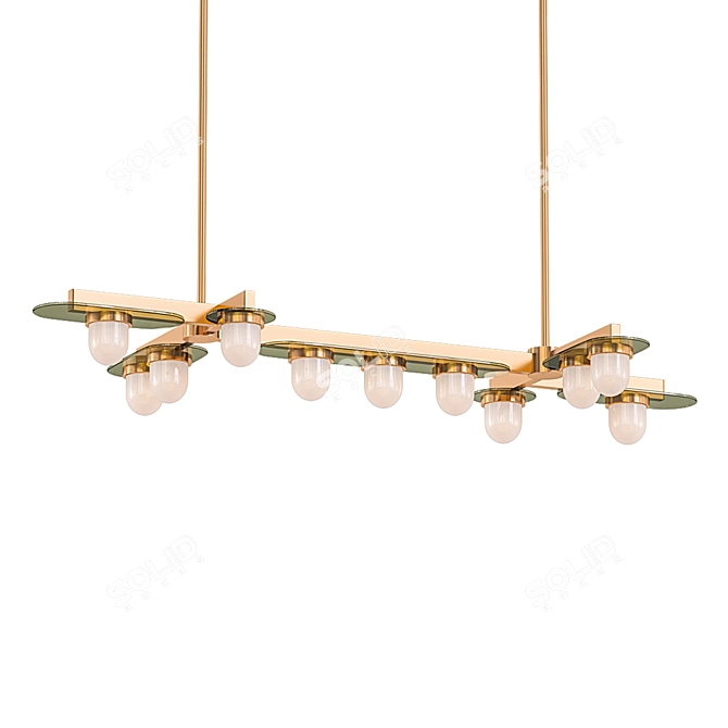 Architectural Brilliance: Modulo Chandelier Grid 3D model image 1