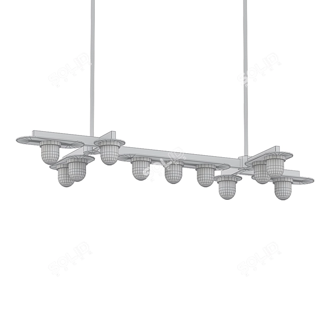 Architectural Brilliance: Modulo Chandelier Grid 3D model image 2