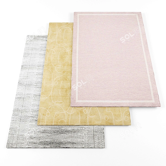 High Resolution Rugs Bundle 3D model image 1