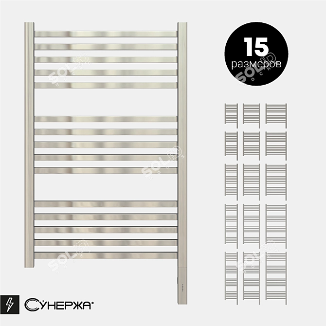 Sunerzha Modus 3.0 Electric Designer Radiator 3D model image 1