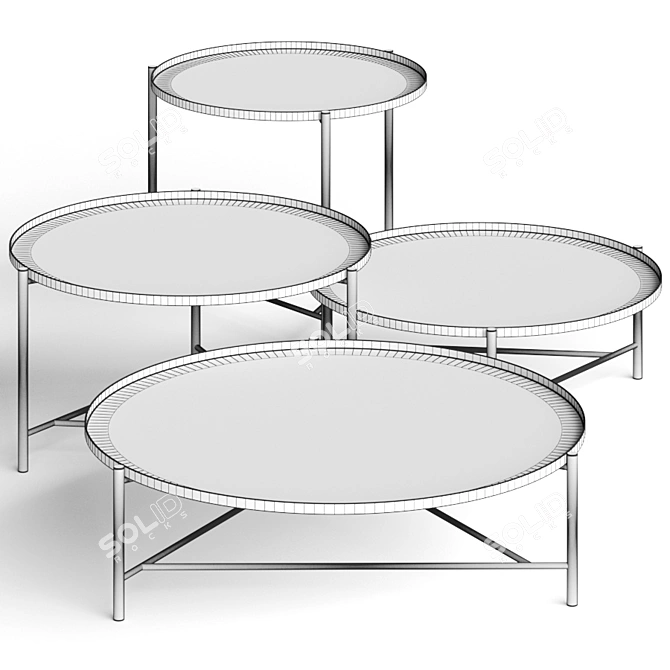 Santa Monica Coffee Table - Elegant and Versatile Design 3D model image 4