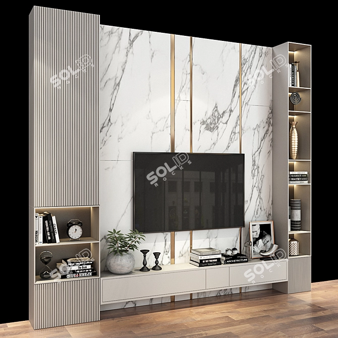 SleekTV Wall Set 285 3D model image 3