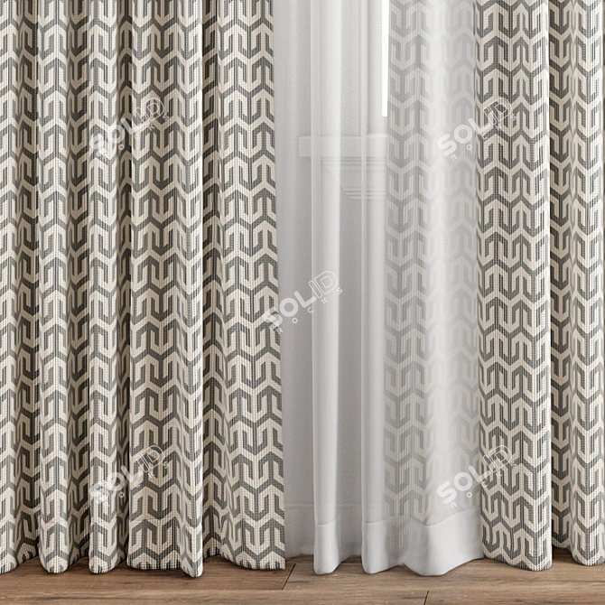 Poly Curtain Model Kit: 3DS Max 2011/2014, OBJ & Textures 3D model image 3