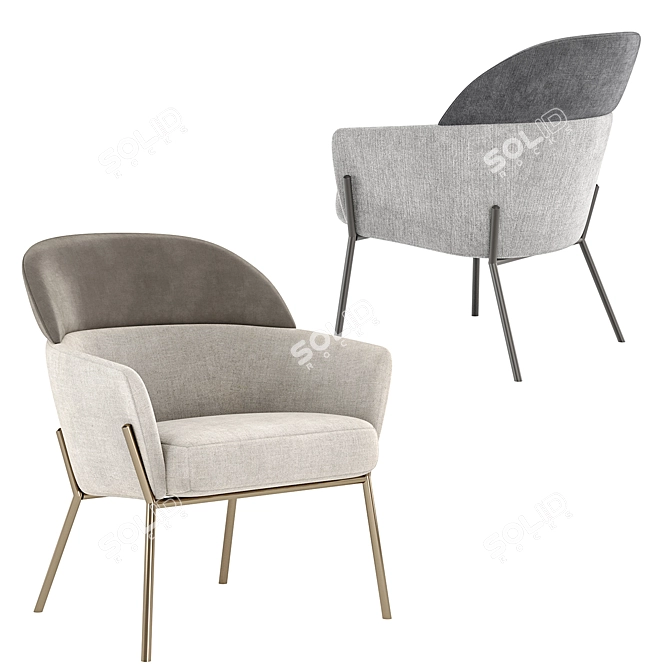 Wam Armchair: Comfortable Elegance by Bross 3D model image 3