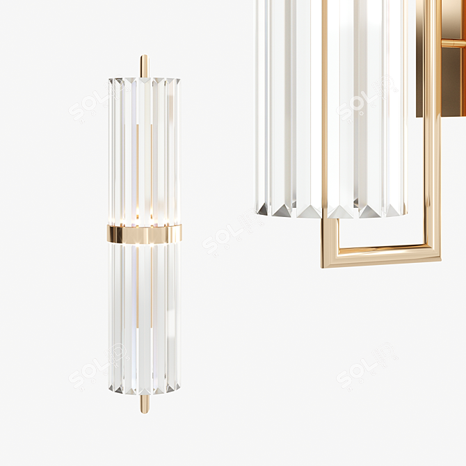 Title: Elegant Liberty II Wall Sconce 3D model image 2