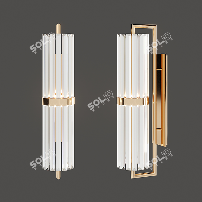 Title: Elegant Liberty II Wall Sconce 3D model image 3