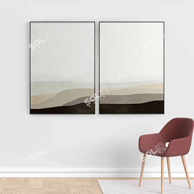 Elegant Gallery Photo Frame 3D model image 5