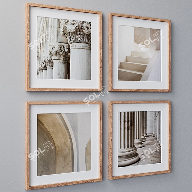 Modern Set of Wall Art 3D model image 2