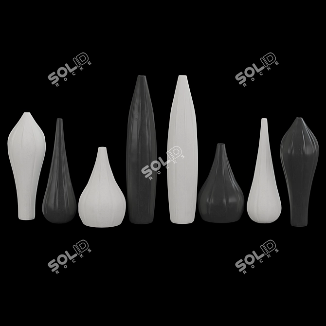 Elegant Home Decor Set 3D model image 2