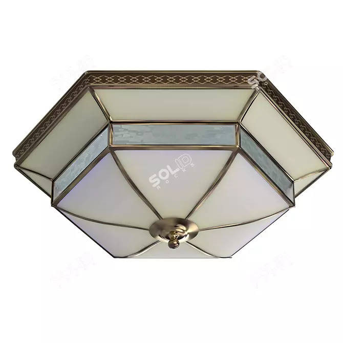 Marquis Brass Lamp: Classic Elegance 3D model image 1