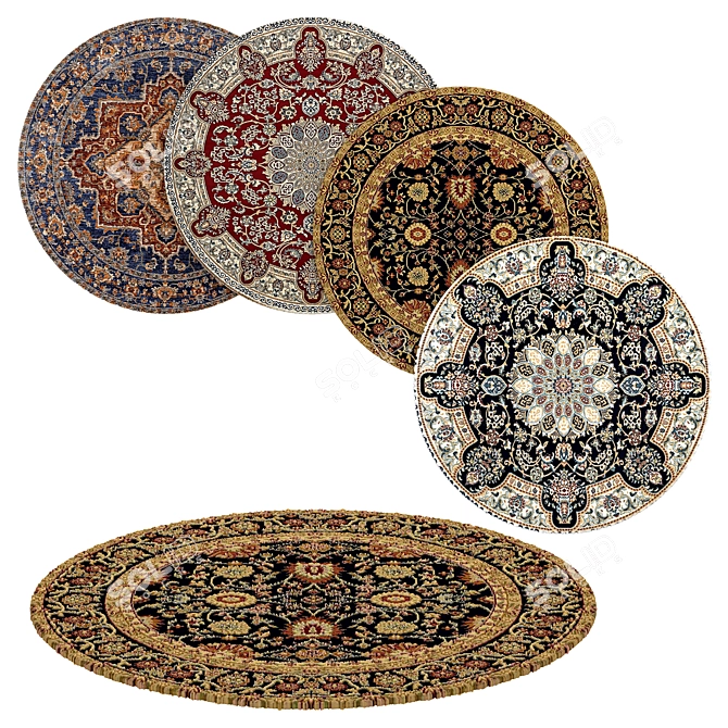 Timeless Circle Rugs 3D model image 1