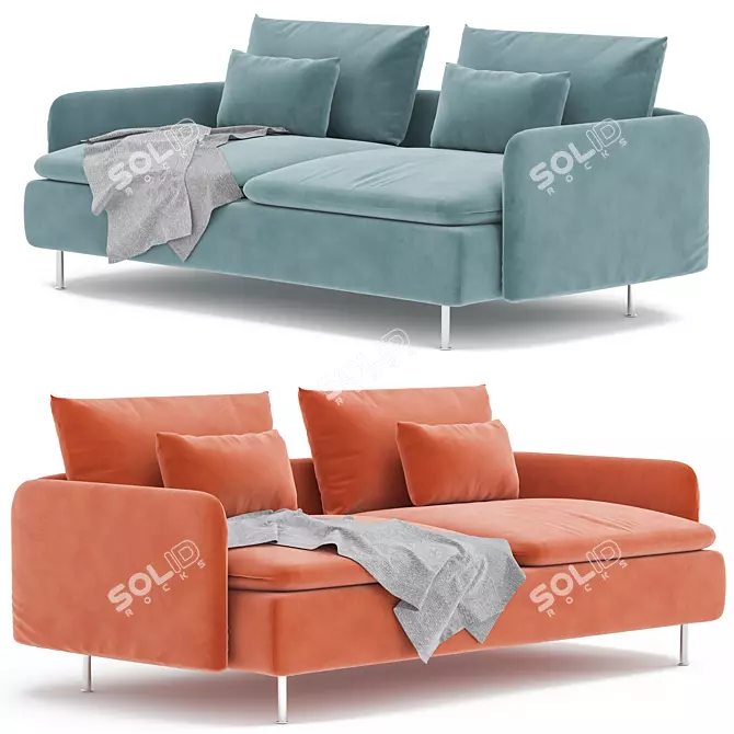 Soderhamn Sofa: Modern Comfort and Style 3D model image 1