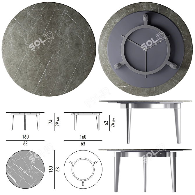 Contemporary Terrace Table by Minotti 3D model image 2