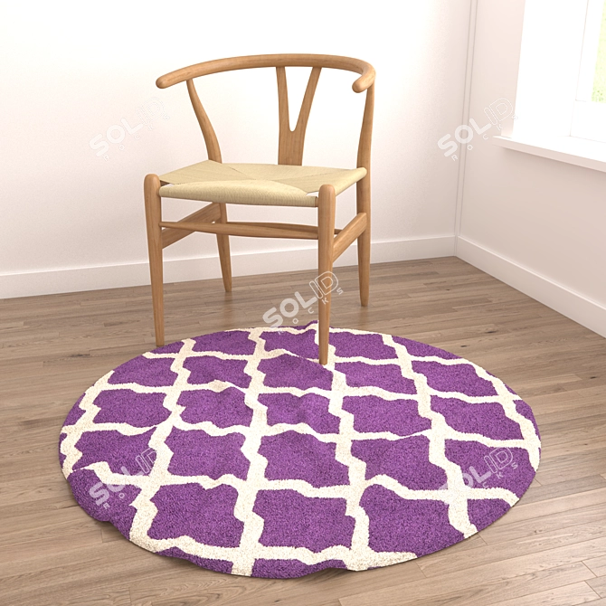 Versatile Set of 8 Rugs with Stunning Textures 3D model image 2