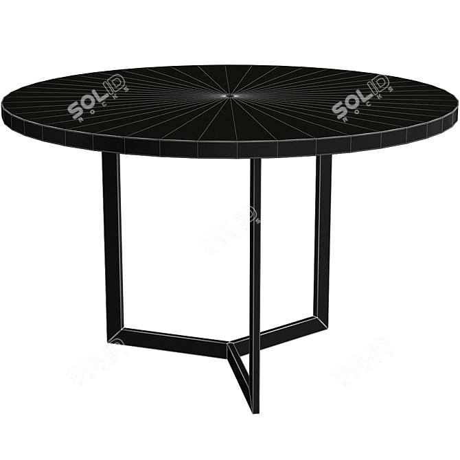 Sleek Stark Dining Table 3D model image 3