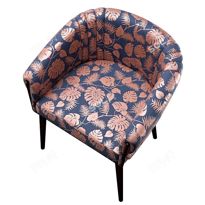 Elegant Aminta Armchair 3D model image 3