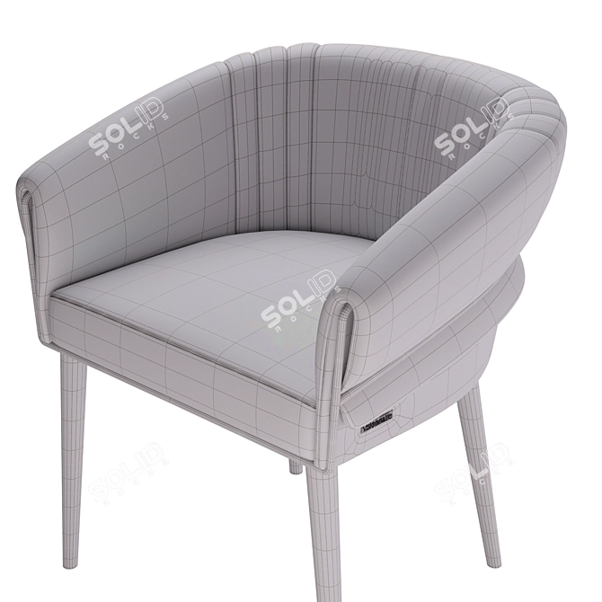 Elegant Aminta Armchair 3D model image 7