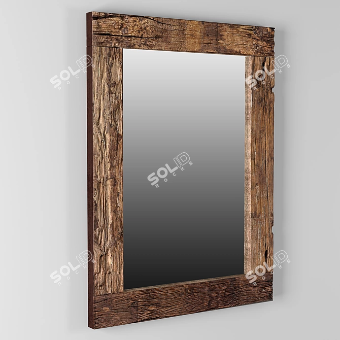 Rustic Railroad Ties Mirror 3D model image 9