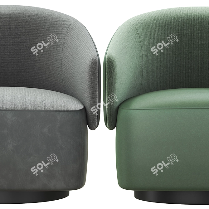 Luxurious Mariani Armchairs 3D model image 2