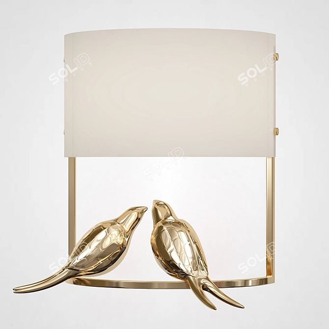 Birds Tweeting Pendant Light 3D model image 2