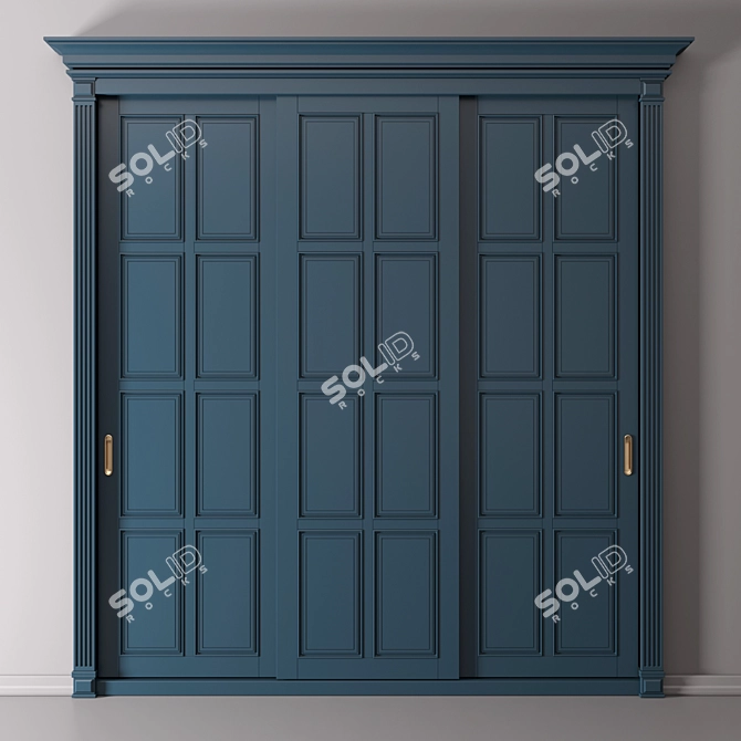 Modern 79 Wardrobe 3D model image 2