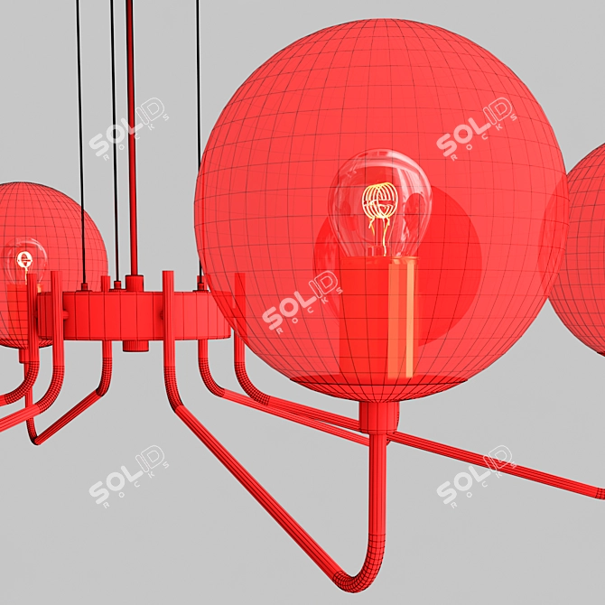 Elegant Freya Moricio Pendant Chandelier 3D model image 3