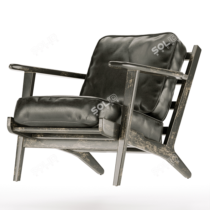 Brooks Lounge Chair: Modern Comfort and Style 3D model image 3