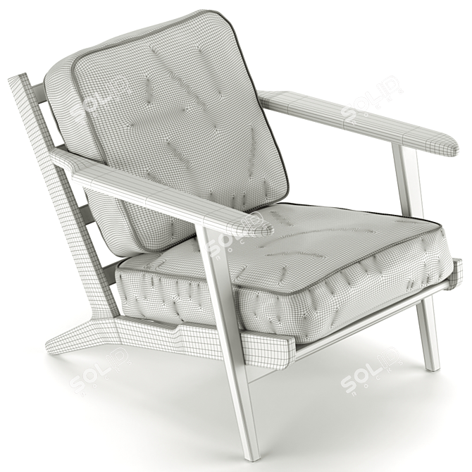 Brooks Lounge Chair: Modern Comfort and Style 3D model image 7