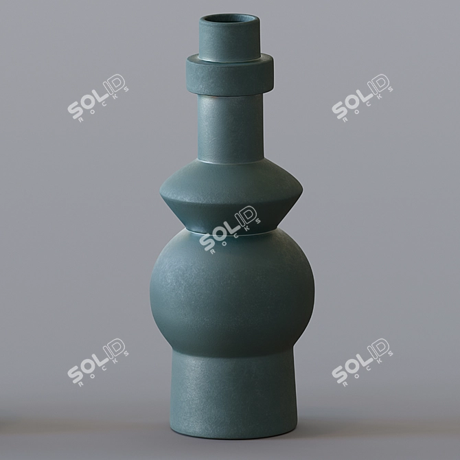 Modern Ceramic Totem Vases by West Elm 3D model image 5