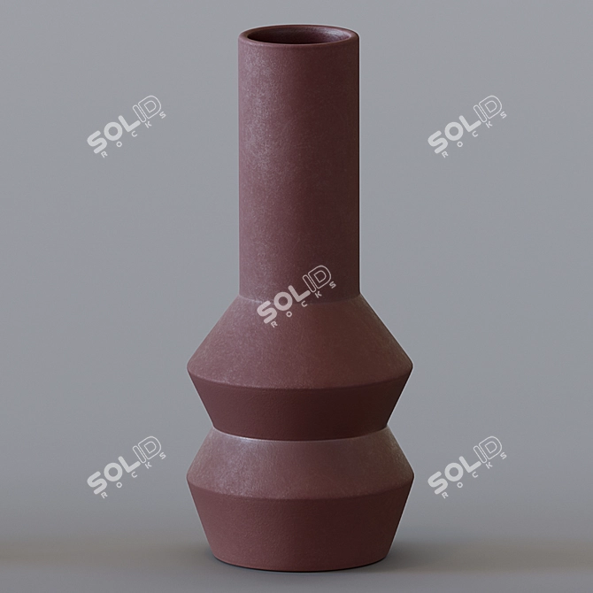 Modern Ceramic Totem Vases by West Elm 3D model image 6