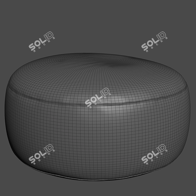 Title: MissoniHome ANTIBES Floral Canvas Pouf 3D model image 2