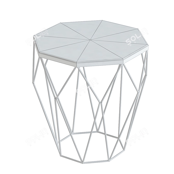 Elegant Octagon Side Table 3D model image 2