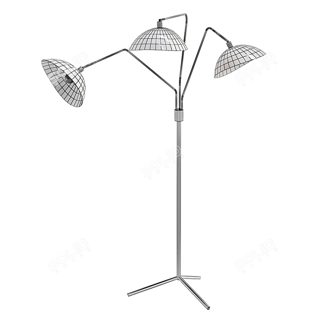 Elegant Modern Tree Floor Lamp 3D model image 3