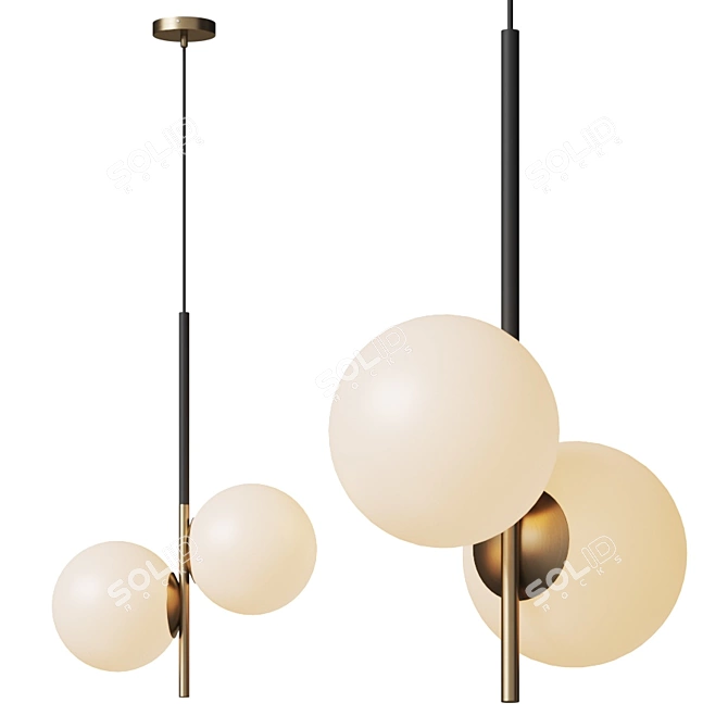 Terzo Pendant Light: Elegant Minimalist Charm 3D model image 1