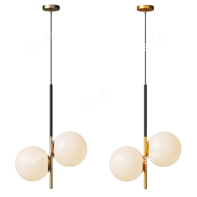 Terzo Pendant Light: Elegant Minimalist Charm 3D model image 2