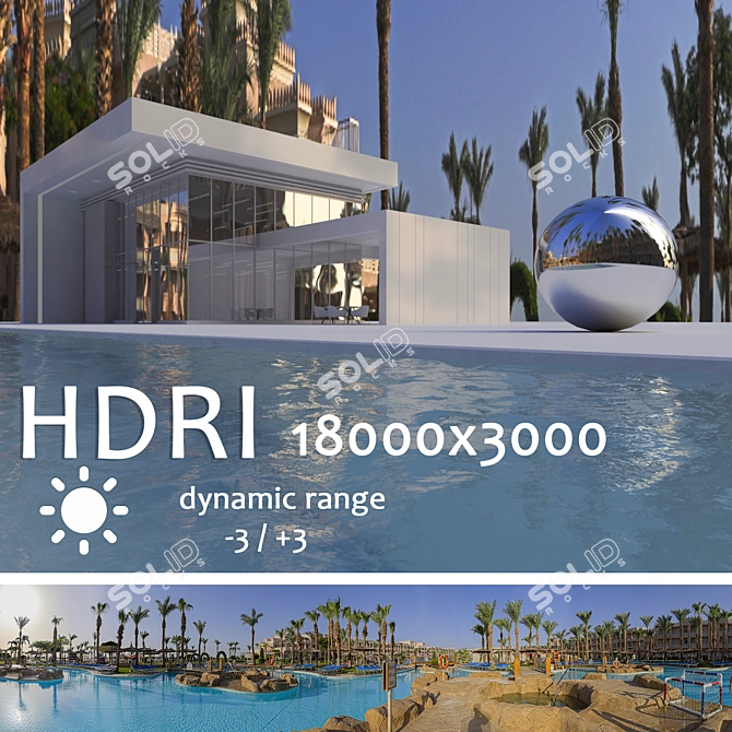 Egyptian HDRI: Daytime Pool House 3D Model - SolidRocks.net