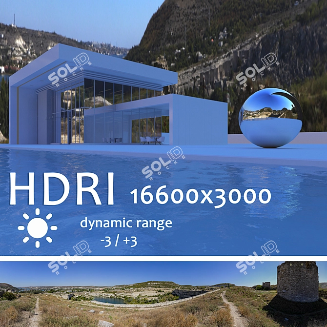 Title: HDRI 90: Daylight Illumination in Crimea 3D model image 7