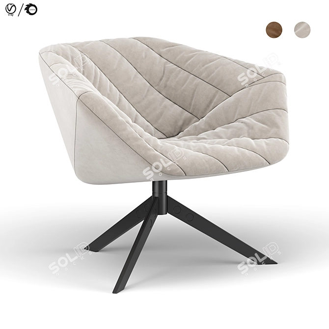 Elegant Ella Armchair: Stylish and Comfortable 3D model image 1