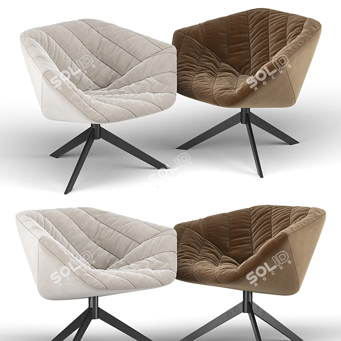 Elegant Ella Armchair: Stylish and Comfortable 3D model image 2