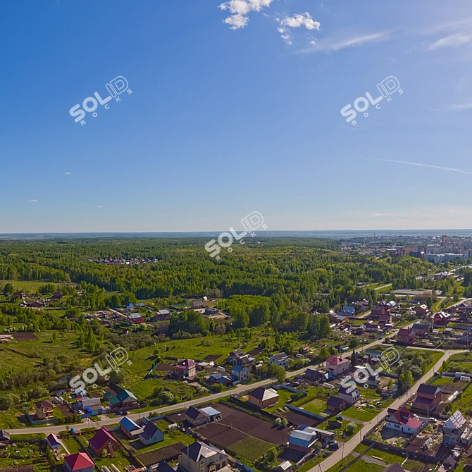 Aerial Daytime HDRI: Pool House 3D model image 6