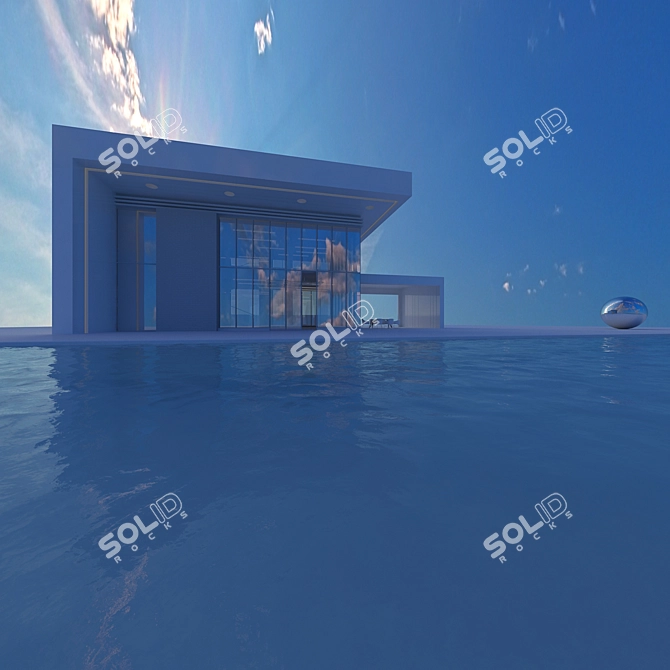 Aerial HDRI: Daylight with Pool 3D model image 4