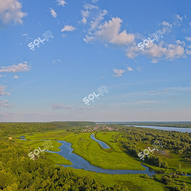 Aerial HDRI: Daylight with Pool 3D model image 7