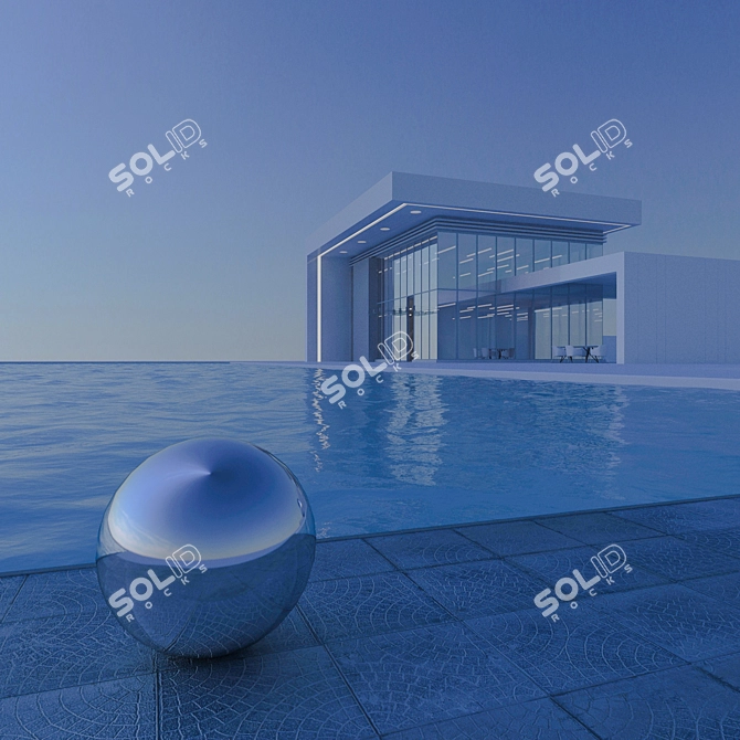 Aerial HDRI: Daytime with Pool 3D model image 2