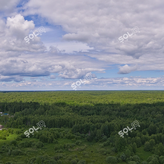 Aerial HDRI: Daytime Panorama 3D model image 6